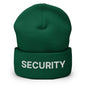 Security Uniform Work Embroidered Knit Cuffed Beanie - Spruce