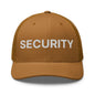 Security Uniform Work Embroidered Mesh Trucker Hat - Caramel