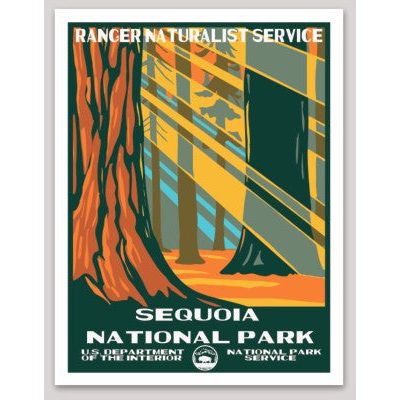 Sequoia National Park WPA Sticker Large - sticker