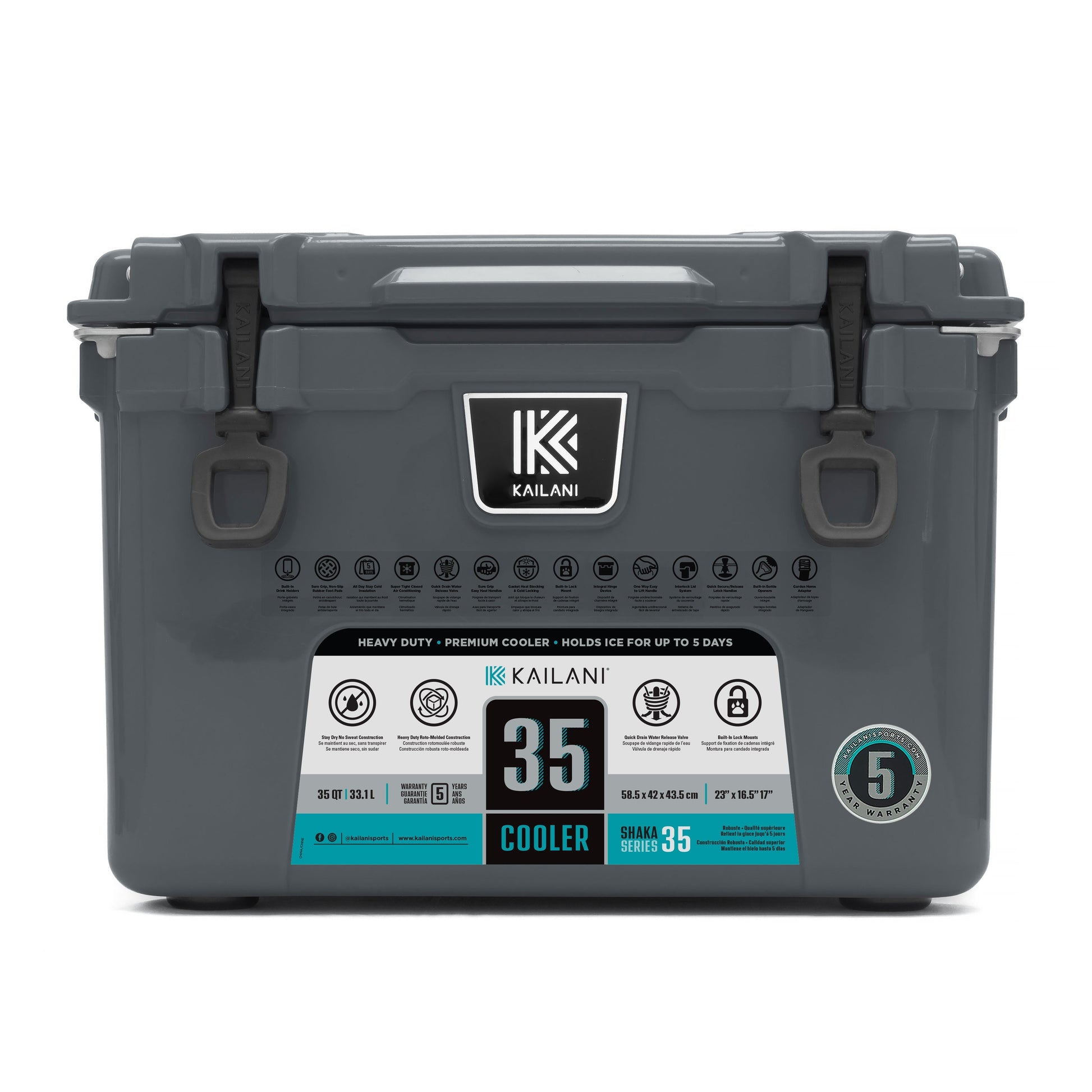 SHAKA 35 Cooler - Gray - Coolers