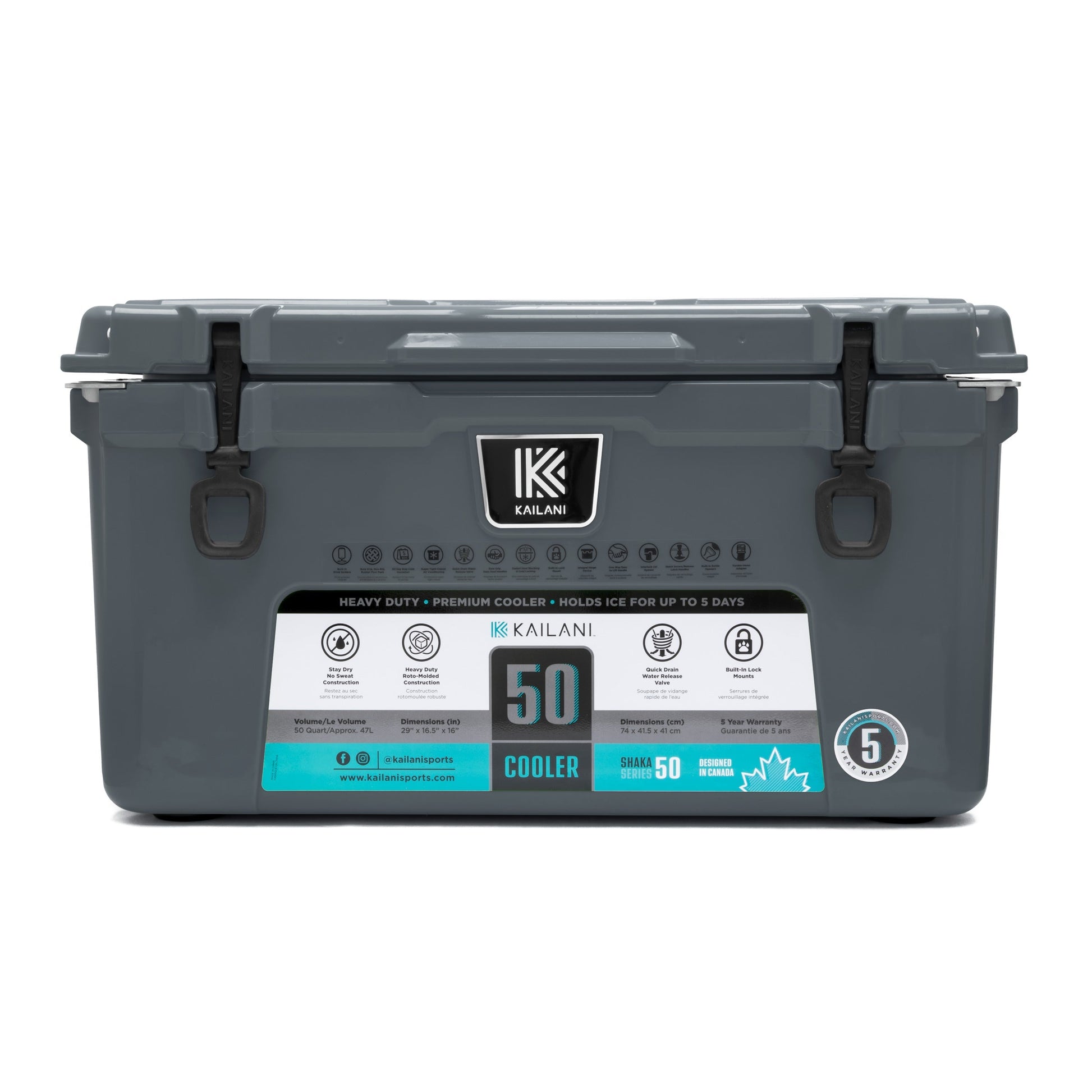 SHAKA 50 Cooler - Gray - Coolers
