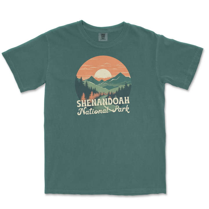 Shenandoah National Park Comfort Colors T Shirt - S / Blue Spruce - tshirt