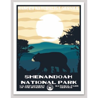 Shenandoah National Park WPA Sticker Large - sticker