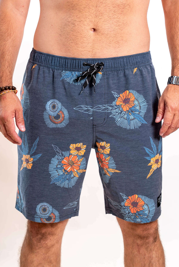 Shorts: design your own custom apparel now! Product code - Navy Floral / S - Shorts