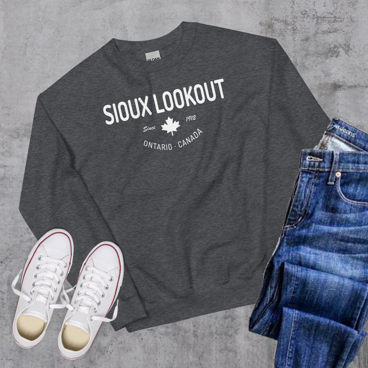 Sioux Lookout Since 1912 Crewneck - Dark Heather / S