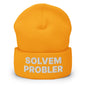 Solvem Probler Embroidered Knit Cuffed Beanie - Gold