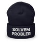 Solvem Probler Embroidered Knit Cuffed Beanie - Navy