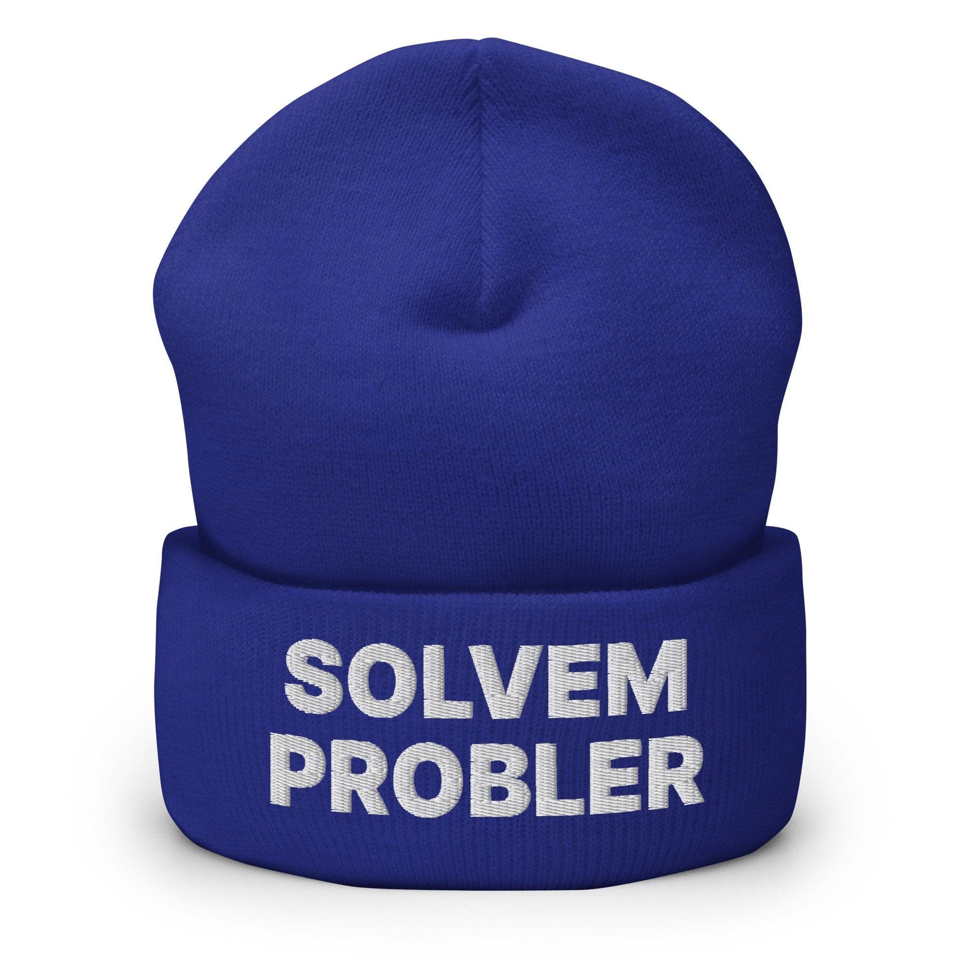 Solvem Probler Embroidered Knit Cuffed Beanie - Royal