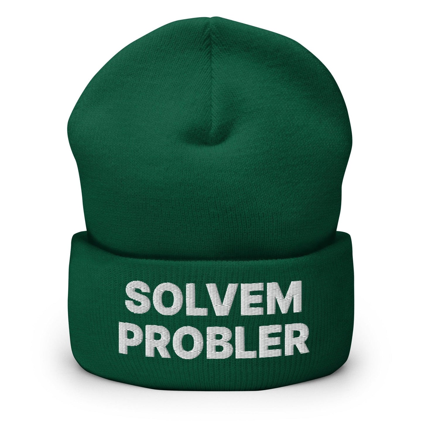 Solvem Probler Embroidered Knit Cuffed Beanie - Spruce