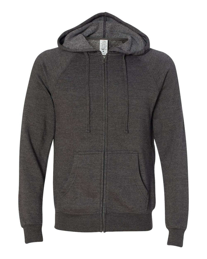 Special Blend Raglan Full-Zip Hooded Sweatshirt PRM33SBZ - Carbon / XS - Sweatshirts & Hoodies