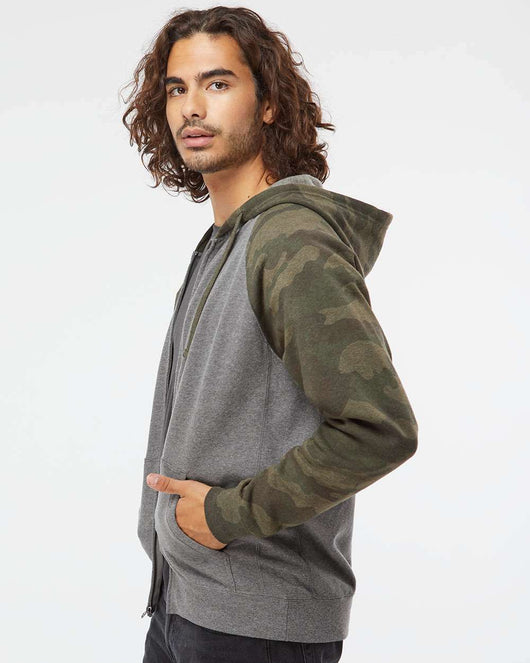 Special Blend Raglan Full-Zip Hooded Sweatshirt PRM33SBZ - Sweatshirts & Hoodies