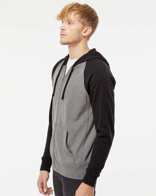 Special Blend Raglan Full-Zip Hooded Sweatshirt PRM33SBZ - Sweatshirts & Hoodies