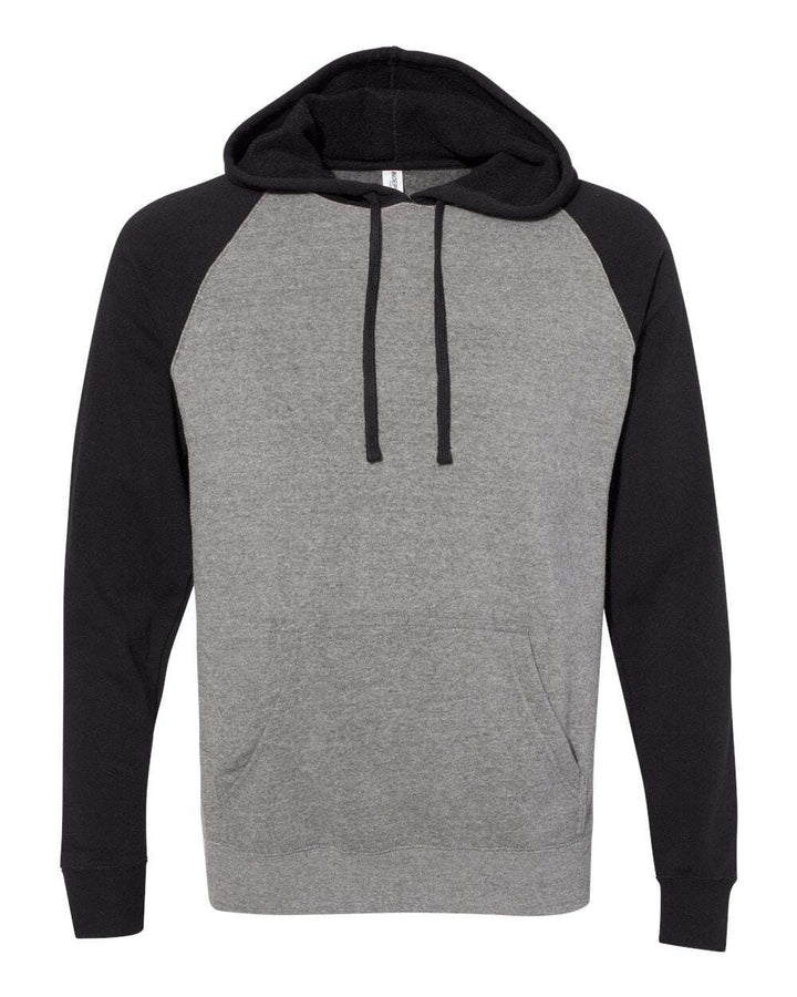 Special Blend Raglan Hooded Sweatshirt PRM33SBP - Nickel Heather/ Black / XS - Sweatshirts & Hoodies