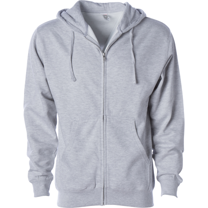 SS4500Z - Midweight Zip Hooded Sweatshirt - Grey Heather / XS - ZIPS