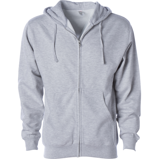 SS4500Z - Midweight Zip Hooded Sweatshirt - Grey Heather / XS - ZIPS