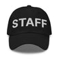 Staff Uniform Work Embroidered Dad Hat - Black