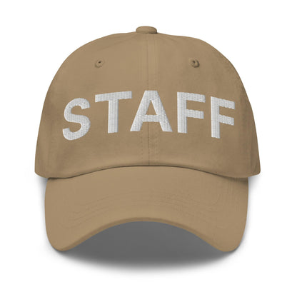 Staff Uniform Work Embroidered Dad Hat - Khaki