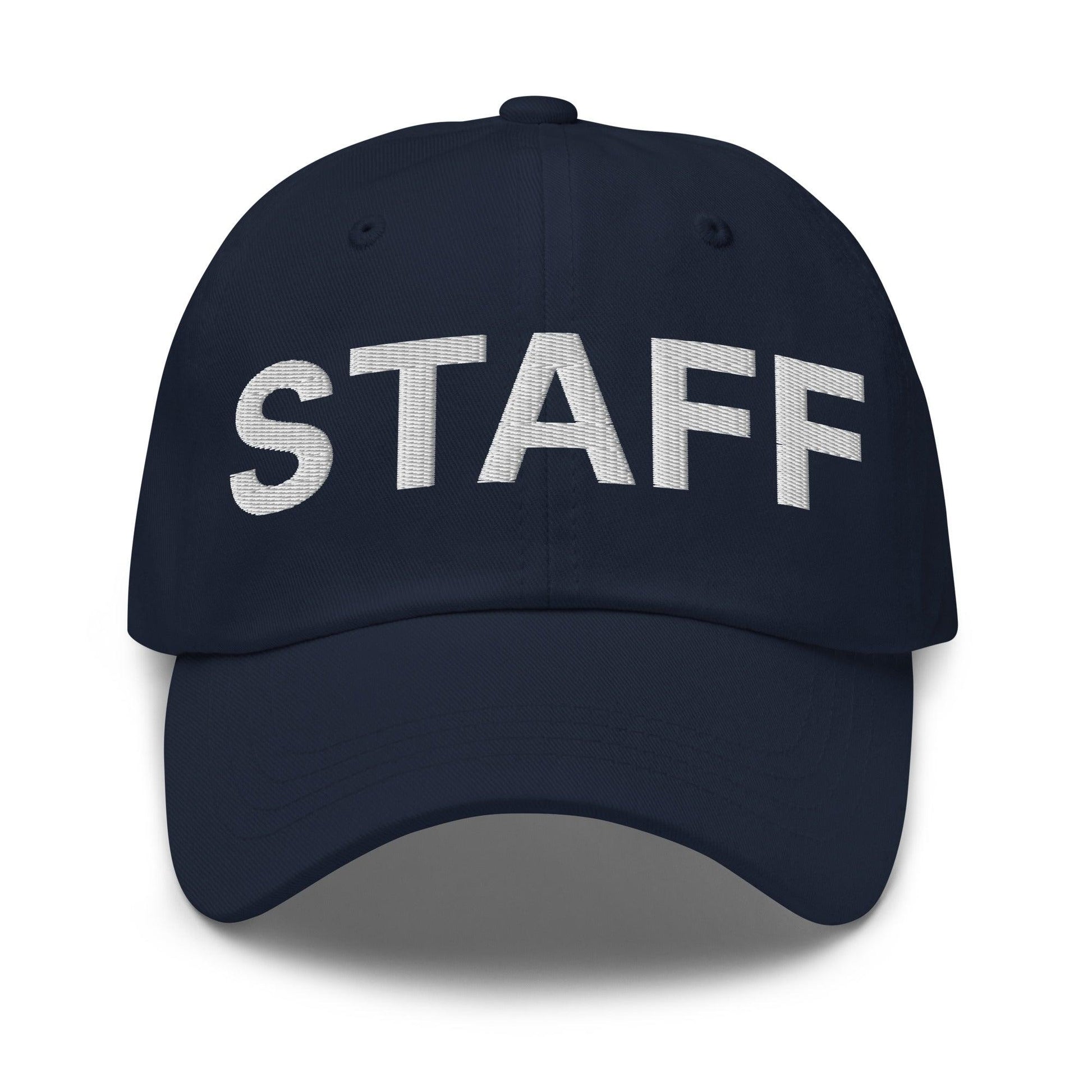 Staff Uniform Work Embroidered Dad Hat - Navy