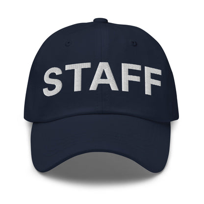 Staff Uniform Work Embroidered Dad Hat - Navy