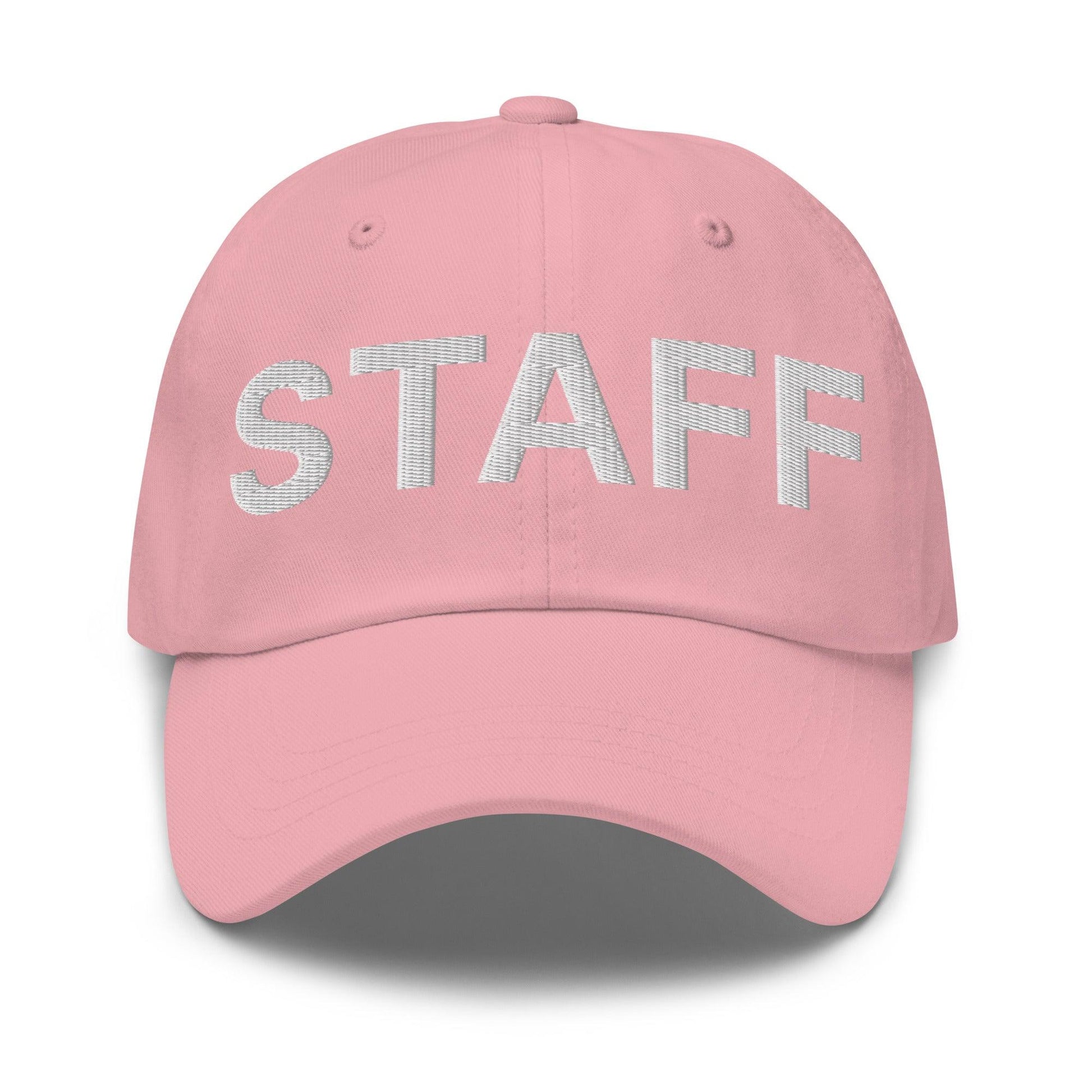 Staff Uniform Work Embroidered Dad Hat - Pink