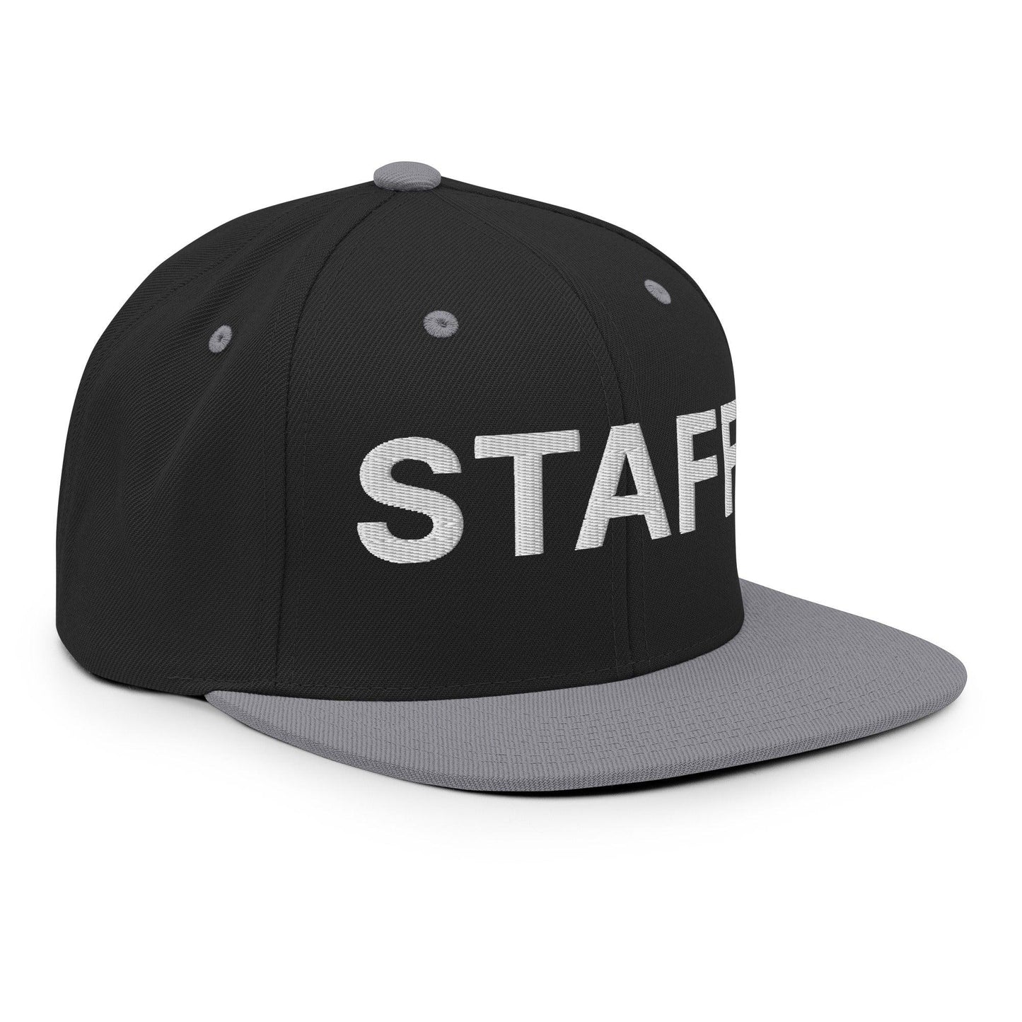 Staff Uniform Work Embroidered Flat Bill Brim Snapback Hat
