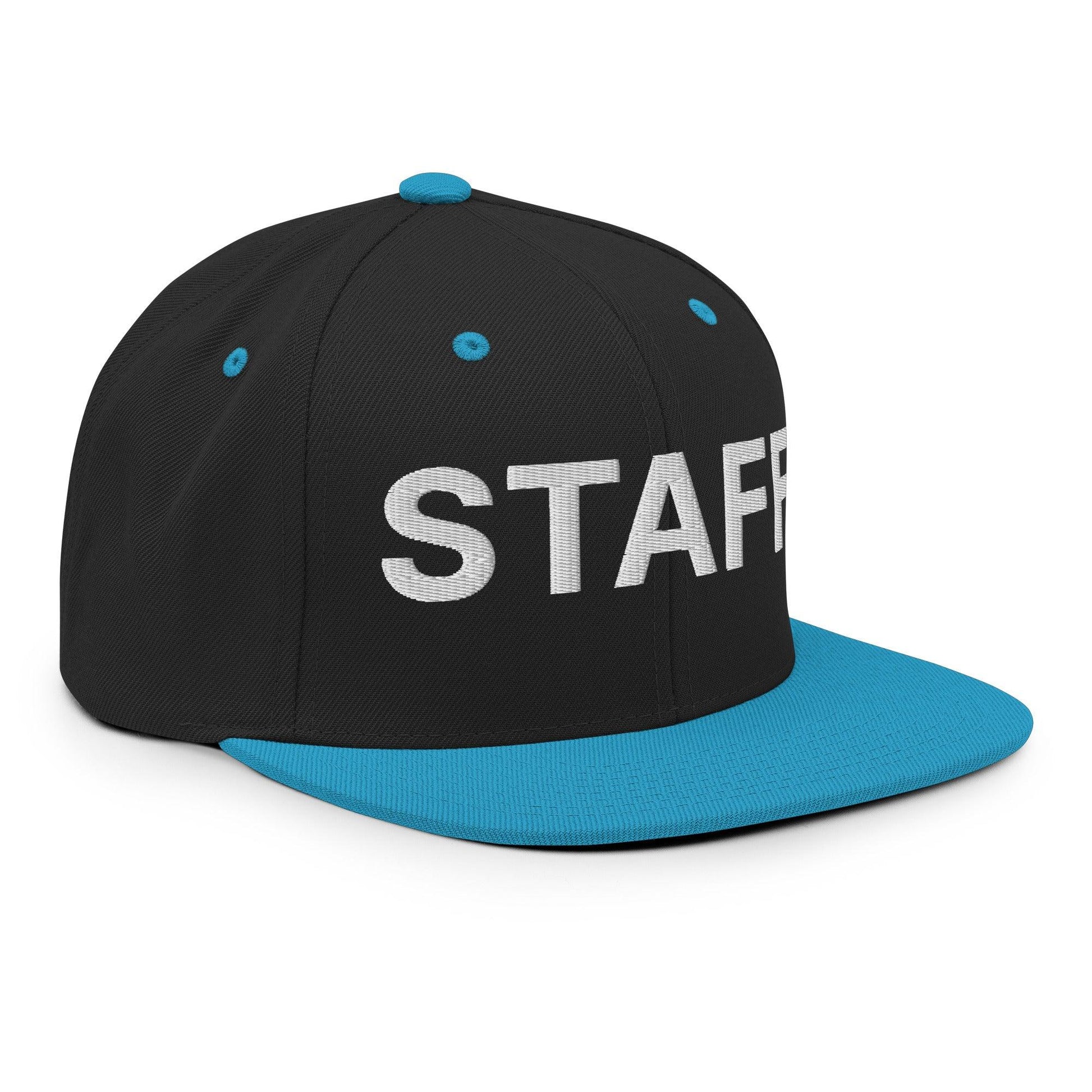Staff Uniform Work Embroidered Flat Bill Brim Snapback Hat