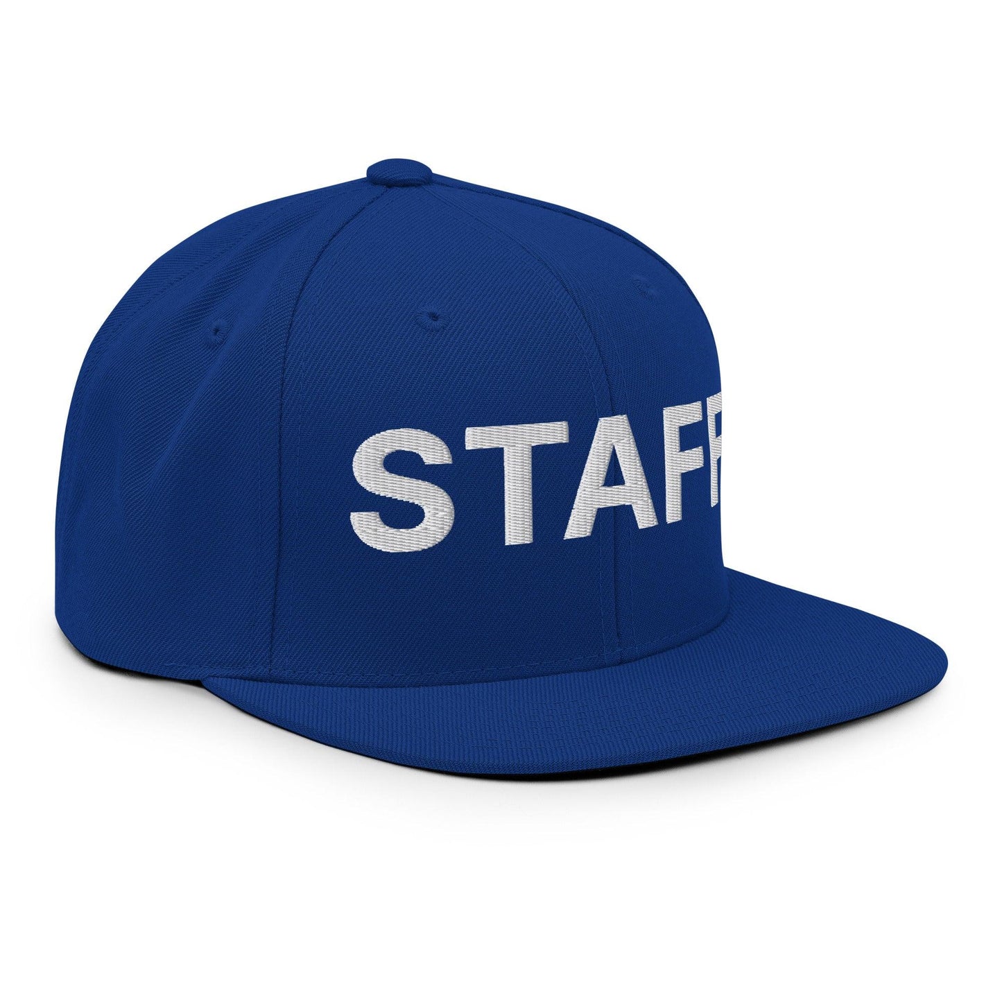 Staff Uniform Work Embroidered Flat Bill Brim Snapback Hat