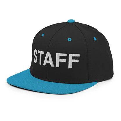 Staff Uniform Work Embroidered Flat Bill Brim Snapback Hat