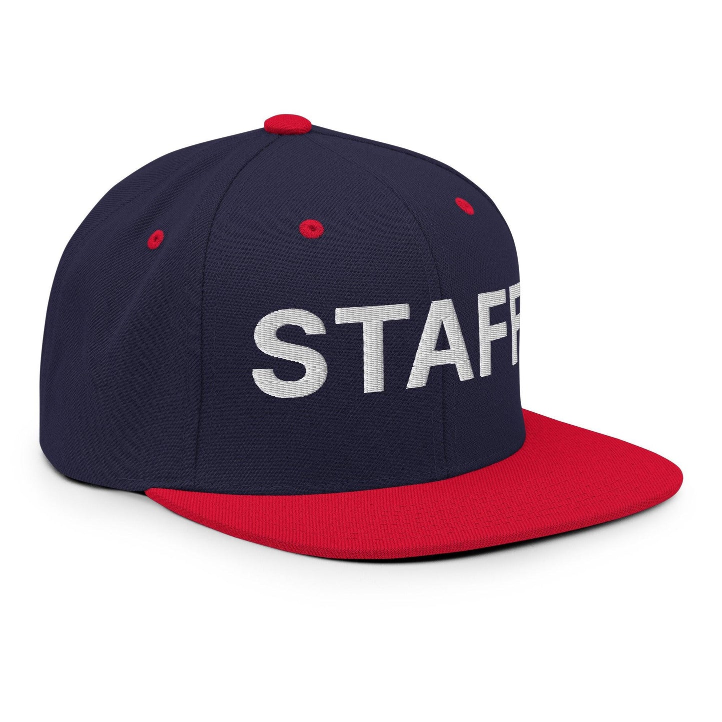 Staff Uniform Work Embroidered Flat Bill Brim Snapback Hat