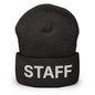 Staff Uniform Work Embroidered Knit Cuffed Beanie - Dark Grey