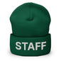 Staff Uniform Work Embroidered Knit Cuffed Beanie - Spruce
