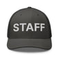 Staff Uniform Work Embroidered Mesh Trucker Hat - Charcoal