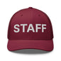 Staff Uniform Work Embroidered Mesh Trucker Hat - Cranberry