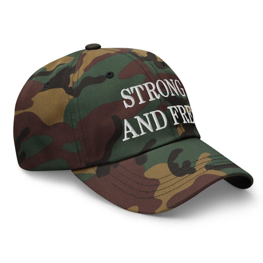 Strong and Free Embroidered Dad Hat