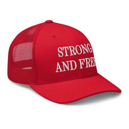 Strong and Free Embroidered Mesh Trucker Hat