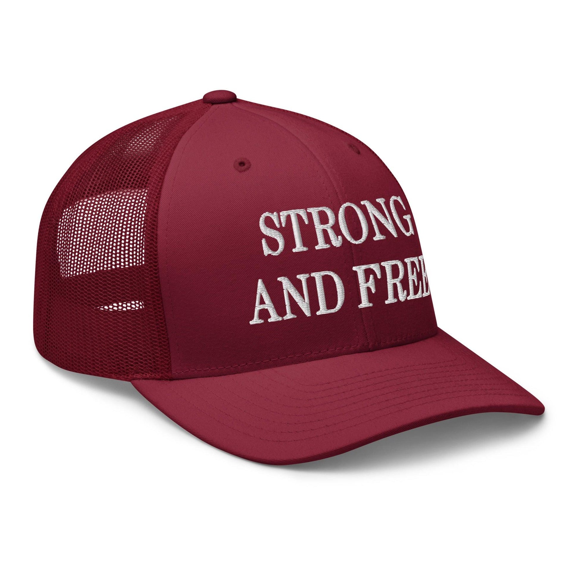 Strong and Free Embroidered Mesh Trucker Hat