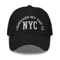 I Survived My Trip to NYC Embroidered Dad Hat - Black