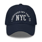 I Survived My Trip to NYC Embroidered Dad Hat - Navy