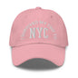 I Survived My Trip to NYC Embroidered Dad Hat - Pink