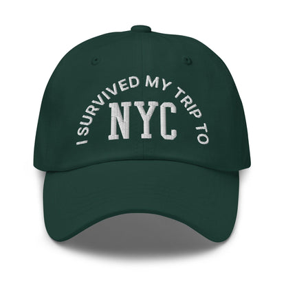 I Survived My Trip to NYC Embroidered Dad Hat - Spruce