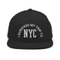 I Survived My Trip to NYC Embroidered Flat Bill Brim Snapback Hat - Black
