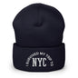 I Survived My Trip to NYC Embroidered Knit Cuffed Beanie - Navy