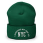 I Survived My Trip to NYC Embroidered Knit Cuffed Beanie - Spruce