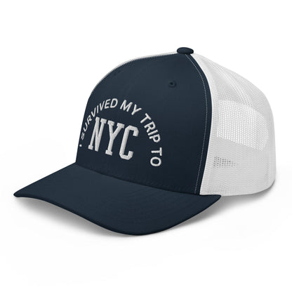I Survived My Trip to NYC Embroidered Mesh Trucker Hat