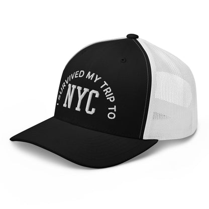 I Survived My Trip to NYC Embroidered Mesh Trucker Hat