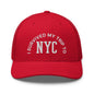 I Survived My Trip to NYC Embroidered Mesh Trucker Hat - Red