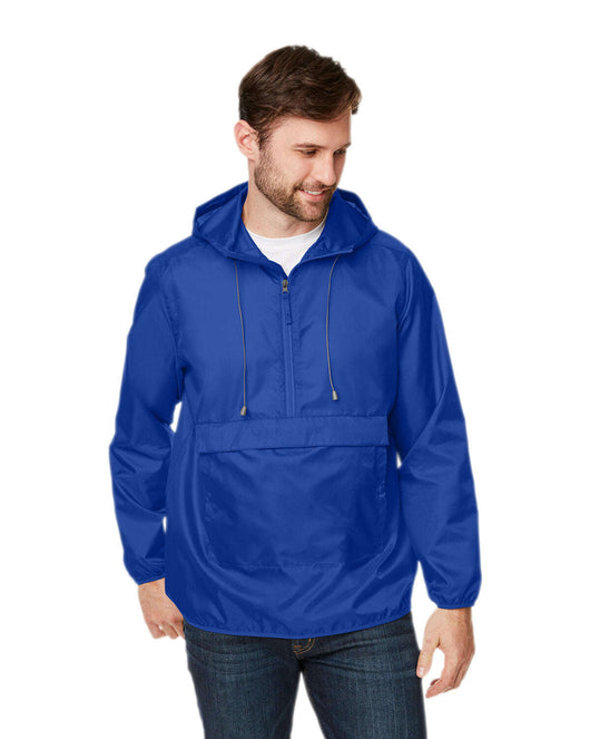 Team 365 Adult Zone Protect Packable Anorak Jacket TT77 - SPORT ROYAL / XS - Outerwear