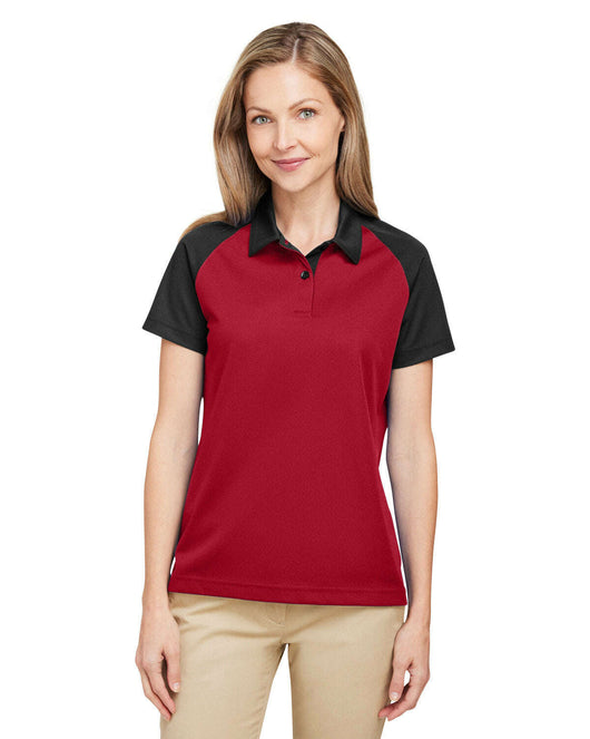 Team 365 Ladies’ Command Snag-Protection Colorblock Polo TT21CW - SPORT RED / BLACK / XS - Polos