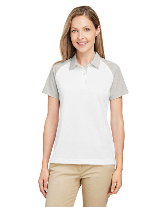 Team 365 Ladies’ Command Snag-Protection Colorblock Polo TT21CW - WHITE / SP SILVER / XS - Polos