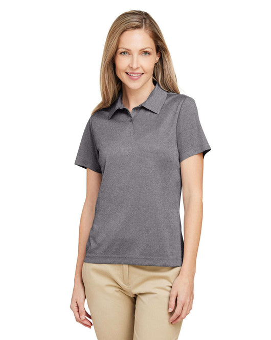 Team 365 Ladies’ Zone Sonic Heather Performance Polo TT51HW - DARK GREY HEATHR / XS - Polos